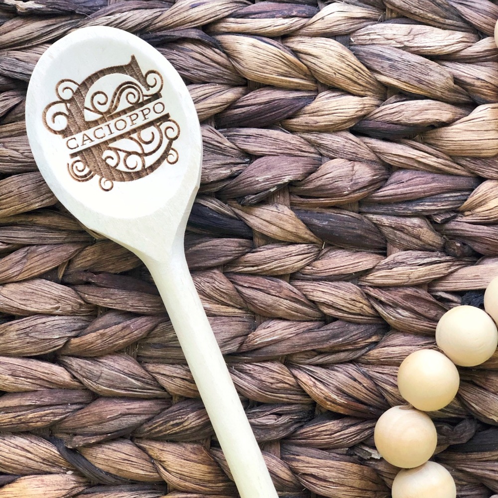 Split Monogrammed Spoon - Picture 2 of 5
